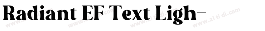 Radiant EF Text Ligh字体转换